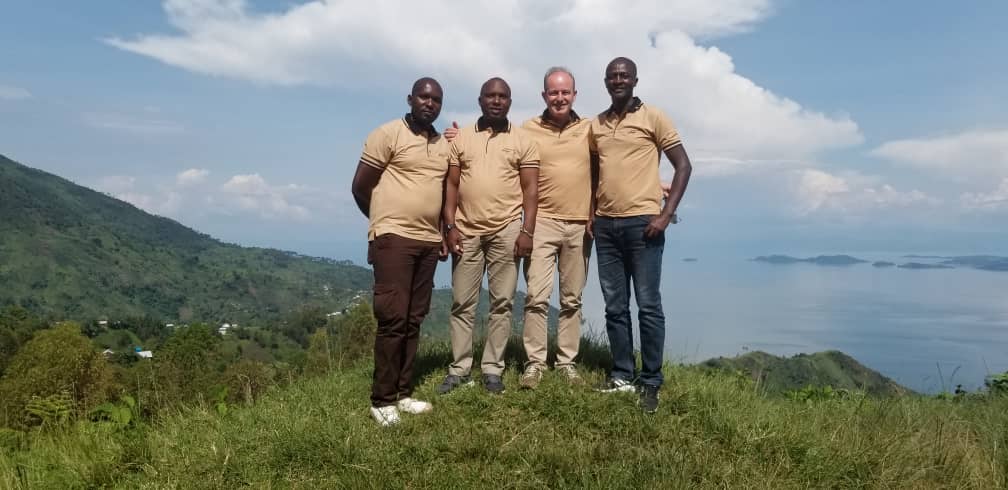 L'équipe de Kivu Travel, Cide, Gaby, Baudouin et Félix